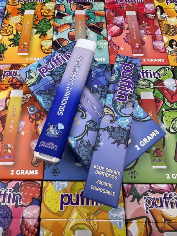 Puffin Blueberry Cookies 2g offers a delicious, potent cannabis experience with sweet blueberry flavor and balanced effects for relaxation.